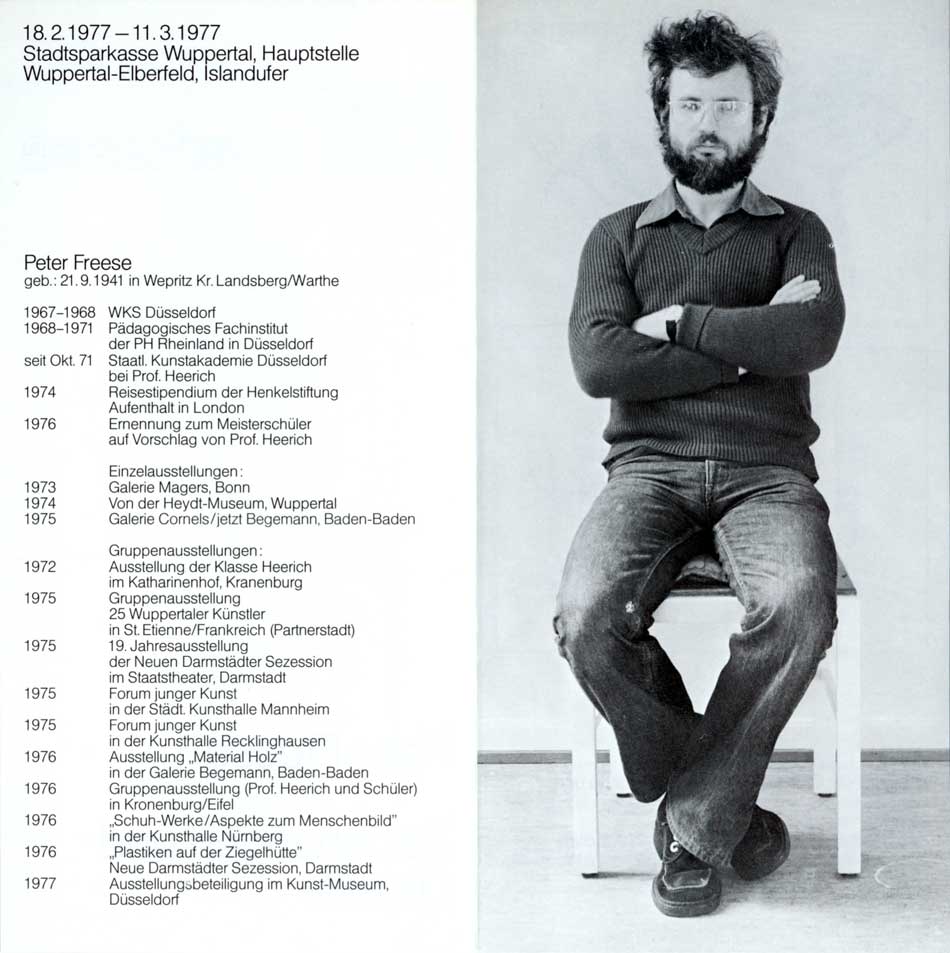 Peter Freese Ausstellungen Kunstportal Sparkasse