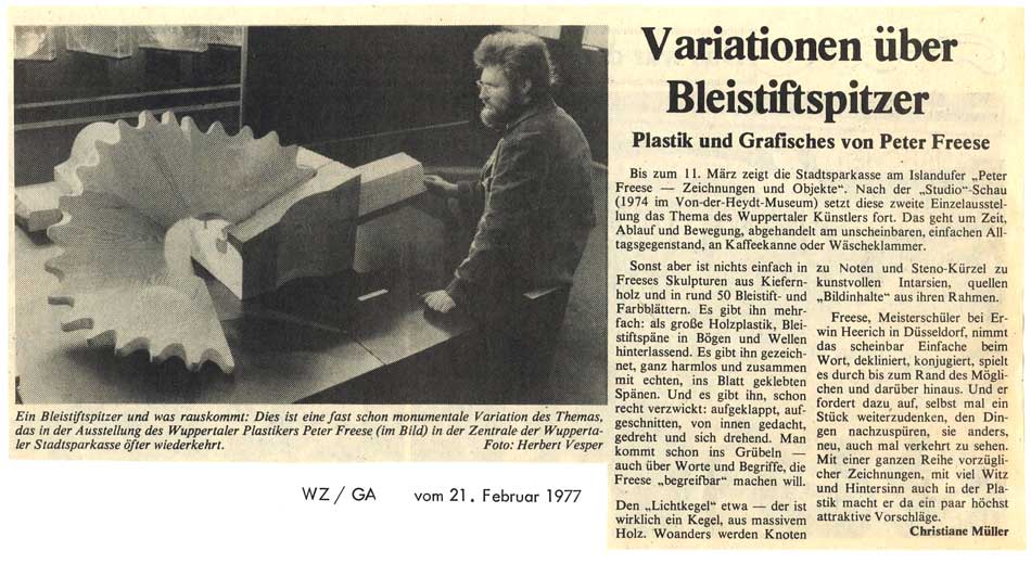 Peter Freese Ausstellungen Kunstportal Sparkasse